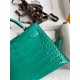 Hermes Kelly Mini II Sellier Handmade Bag In Vert Jude Shiny Alligator Leather