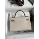 Hermes Kelly Mini II Sellier Bicolor Handmade Bag in Craie and Trench Epsom Calfskin