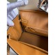 Hermes HSS Birkin 25 Bicolor Bag in Trench and Gold Epsom Calfskin