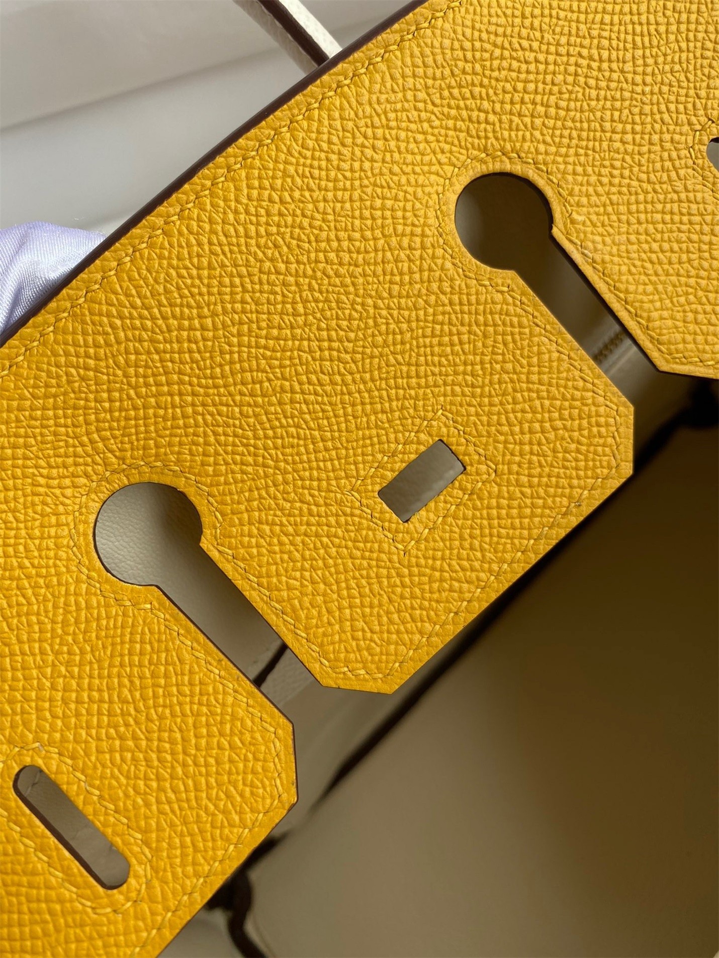 Hermes HSS Birkin 25 Bicolor Bag in Jaune d'or and Craie Epsom Calfskin