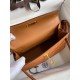 Hermes Kelly Mini II Sellier Handmade Bag In Gold Ostrich Leather