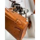 Hermes Kelly Mini II Sellier Handmade Bag In Gold Ostrich Leather