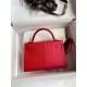 Hermes Kelly Mini II Sellier Tri-color Bag In Red/Rose Extreme/Blue Epsom Calfskin