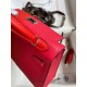 Hermes Kelly Mini II Sellier Tri-color Bag In Red/Rose Extreme/Blue Epsom Calfskin