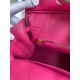 Hermes Birkin 25 Retourne Handmade Bag In Rose Tyrien Clemence Leather