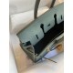 Hermes Birkin 25 Retourne Handmade Bag In Vert Amande Clemence Leather