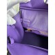 Hermes Birkin 25 Retourne Handmade Bag In Violet Clemence Leather