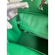 Hermes Birkin 25 Retourne Handmade Bag In Vert Vertigo Clemence Leather