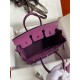 Hermes Birkin 25 Retourne Handmade Bag In Anemone Epsom Calfskin