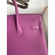 Hermes Birkin 25 Retourne Handmade Bag In Anemone Epsom Calfskin