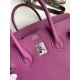 Hermes Birkin 25 Retourne Handmade Bag In Anemone Epsom Calfskin