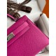 Hermes Kelly Mini II Sellier Handmade Bag In Rose Purple Epsom Calfskin