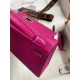 Hermes Kelly Mini II Sellier Handmade Bag In Rose Purple Epsom Calfskin