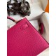 Hermes Kelly Mini II Sellier Handmade Bag In Rose Red Epsom Calfskin