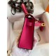 Hermes Kelly Mini II Sellier Handmade Bag In Rose Red Epsom Calfskin