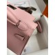 Hermes Kelly Mini II Sellier Handmade Bag In Rose Sakura Epsom Calfskin