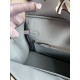 Hermes Birkin 25 Retourne Handmade Bag In Blue Lin Epsom Calfskin