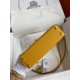 Hermes Kelly Mini II Sellier Handmade Bag In Jaune Ambre Epsom Calfskin