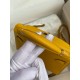 Hermes Kelly Mini II Sellier Handmade Bag In Jaune Ambre Epsom Calfskin