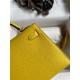 Hermes Kelly Mini II Sellier Handmade Bag In Jaune de Naples Epsom Calfskin