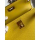 Hermes Kelly Mini II Sellier Handmade Bag In Jaune de Naples Epsom Calfskin