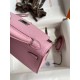 Hermes Kelly Mini II Sellier Handmade Bag In Mauve Sylvestre Epsom Calfskin