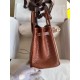 Hermes Birkin 25 Retourne Handmade Bag In Gold Matte Alligator Leather