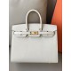 Hermes Birkin 25 Sellier Handmade Bag In Craie Epsom Calfskin