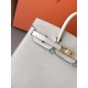 Hermes Birkin 25 Sellier Handmade Bag In Craie Epsom Calfskin