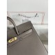 Hermes Birkin 25 Sellier Handmade Bag In Etain Epsom Calfskin