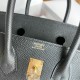 Hermes Birkin 25 Sellier Handmade Bag In Black Epsom Calfskin