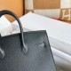 Hermes Birkin 25 Sellier Handmade Bag In Black Epsom Calfskin