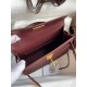 Hermes Kelly Mini II Sellier Handmade Bag In Bordeaux Epsom Calfskin