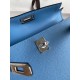 Hermes Kelly Mini II Sellier Handmade Bag In Blue Paradise Epsom Calfskin