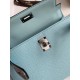 Hermes Kelly Mini II Sellier Handmade Bag In Blue Zephyr Epsom Calfskin