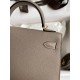 Hermes Kelly Mini II Sellier Handmade Bag In Gris Asphalt Epsom Calfskin