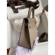 Hermes Kelly Mini II Sellier Handmade Bag In Gris Asphalt Epsom Calfskin