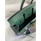 Hermes Birkin 25 Retourne Handmade Bag In Malachite Lizard Leather