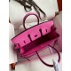 Hermes Birkin 25 Retourne Handmade Bag In Pink Lizard Leather