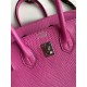 Hermes Birkin 25 Retourne Handmade Bag In Pink Lizard Leather