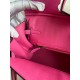 Hermes Birkin 25 Retourne Handmade Bag In Pink Lizard Leather