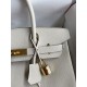 Hermes Birkin 30 Retourne Handmade Bag In Craie Clemence Leather