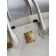 Hermes Birkin 30 Retourne Handmade Bag In Craie Clemence Leather