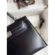 Hermes Kelly Mini II Sellier Handmade Bag In Black Box Calfskin