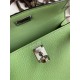 Hermes Kelly Mini II Sellier Handmade Bag In Vert Criquet Chevre Mysore Leather