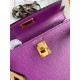 Hermes Kelly Mini II Sellier Handmade Bag In Anemone Epsom Calfskin