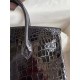 Hermes Birkin 25 Handmade Bag In Black Crocodile Niloticus Shiny Skin