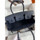 Hermes Birkin 30 Retourne Handmade Bag In Blue Nuit Epsom Calfskin