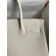 Hermes Birkin 30 Retourne Handmade Bag In Craie Epsom Calfskin