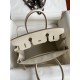 Hermes Birkin 30 Retourne Handmade Bag In Craie Epsom Calfskin